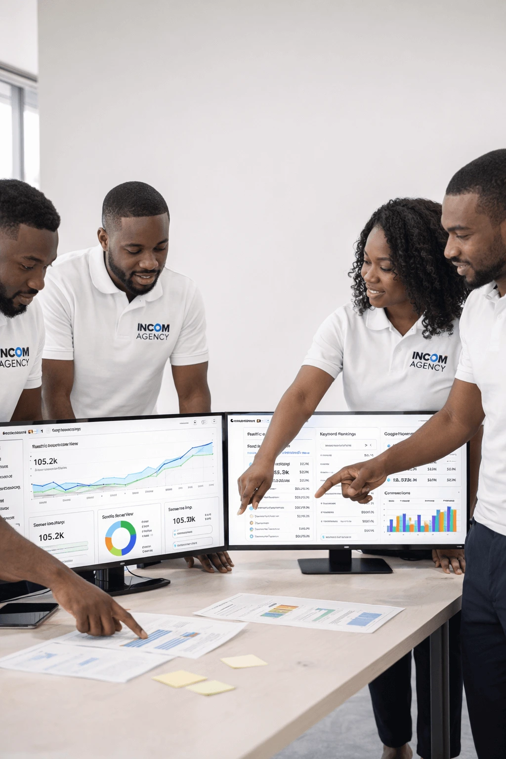 Expert SEO INCOM analysant les performances d’un site web